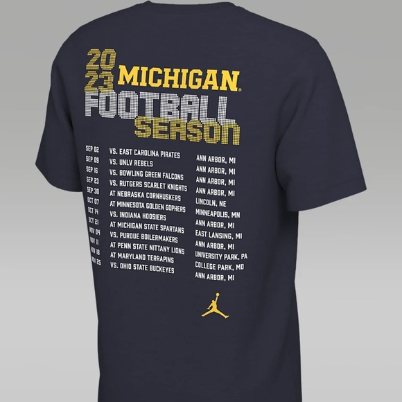 *NWT* Nike and Jordan Band Michigan Scheduled NCAA Football Championship Shirt. - Picture 2 of 3